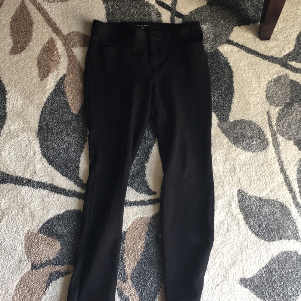 Plain black stretchy pants